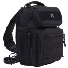 Тактична мішок-рюкзак чорного кольору Rothco Compact Tactisling Shoulder Bag Black 25510.