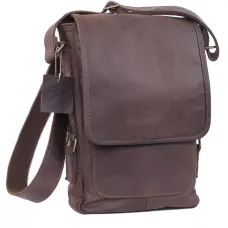 Коричнева шкіряна вінтажна сумка Rothco Leather Military Tech Bag Brown 57950.