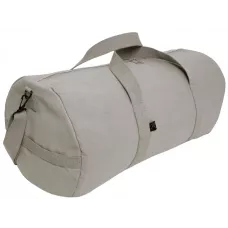Сумка спортивна кругла сіра Rothco Canvas Shoulder Duffle Bag Grey 2222 (61 см)