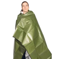 Ковдра рятувальна оливкового кольору підсиленa двостороннє Rothco Heavy Duty Survival Blanket Olive Drab 90690