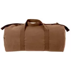 Сумка спортивна кругла коричнева Rothco Canvas Shoulder Duffle Bag Brown 2222 (61 см)