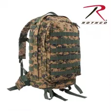 Триденний штурмовий ранец лісового цифрового камуфляжу Rothco MOLLE 3-Day Assault Pack Olive Drab 40169.
