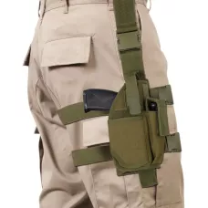 Тактична оливкова плащовка на ногу Rothco Deluxe Adjustable Drop Leg Tactical Holster Olive Drab 10754