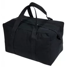 Сумка мала парашютна чорна Rothco Canvas Small Parachute Cargo Bag Black 8107.