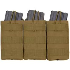 Койотовий підсумок для трьох магазинів M16/AK47 Rothco MOLLE Top Top Triple Mag Pouch Coyote Brown