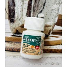 Аспірин для серця жувальний зі смаком апельсину Bayer Aspirin, 81мг 36шт оригінал