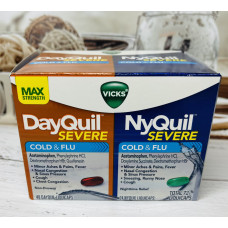 Капсули проти застуди та кашлю VICKS MAX Strenght DayQuil and NyQuil Liquicaps оригінал