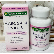 Вітамінний комплекс для волосся, шкіри та нігтів Nature's Bounty Hair, Skin and Nails, 60шт оригінал
