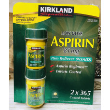 Аспірин серцевий Kirkland Aspirin Low dose 81mg, 730шт оригінал