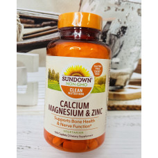 Кальцій, магній, цинк SUNDOWN NATURALS Calcium Magnesium and Zinc оригінал