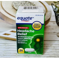 Від мігрені та головного болю Equate Headache Relief, 24шт оригінал