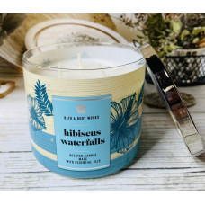 Велика аромосвічка Bath and Body Works Гібіскус та водоспад оригінал