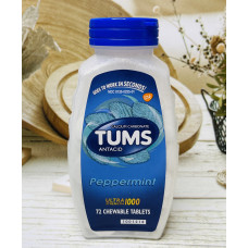 Цукерки від печії та болю у шлунку TUMS Antacid м'ятні, 72шт оригінал