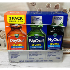 Набір трьох сиропів від застуди та кашлю VICKS DayQuil and NyQuil оригінал