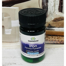 Залізо фумарат Swanson Iron Ferrous Fumarate для енергії та крові оригінал
