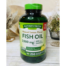 Риб'ячий жир у капсулах зі смаком лимона Nature's Truth 2000mg, 250шт оригінал