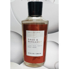 Чоловічий шампунь та гель для душу Bath and Body Works Шавлія та бергамот оригінал