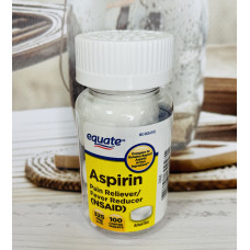 Аспірин американський Equate Aspirin, 100штук 325мг оригінал