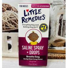 Сольовий спрей для носа для дітей та дорослих Little Remedies Saline Spray оригінал