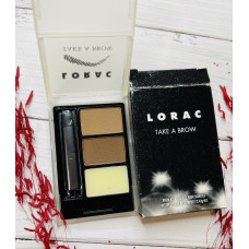 Набір для брів з тінями, воском та кисточкою LORAC Take a Brow оригінал