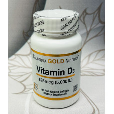 Вітамін Д3 California Gold Nutrition D3 125mg (5000 IU) оригінал