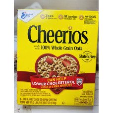 Сухий завтрак без глютена Cheerios Whole Grain Oats вівсяні цільнозернові кільця оригінал