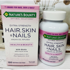 Вітаміні з біотином для волосся, шкіри та нігтів Nature's Bounty, 150шт оригінал