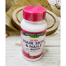 Вітаміні для волосся, шкіри та нігтів Nature's Truth Ultra Hair, Skin and Nails, 60шт оригінал