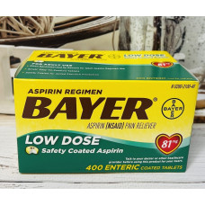 Сердечний аспірин Bayer Aspirin Low Dose 81мг, 400шт оригінал