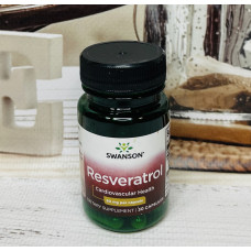Ресвератрол для молодості та нормалізації тиску, серця Swanson Resveratrol оригінал