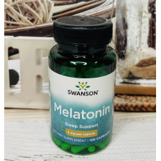 Капсули для гарного сну мелатонін Swanson Melatonin, 3мг оригінал