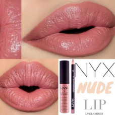 Олівець для губ Nyx slim lip pencil колір Nude pink оригінал