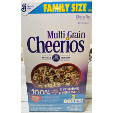 Сухий завтрак без глютену Cheerios Multi Grain вівсяні кільця з п'яти злаків оригінал