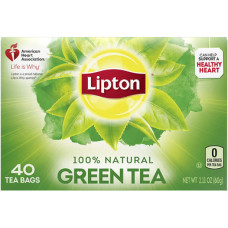 Натуральный зеленый чай Lipton Tea Bags 100%, 40 штук