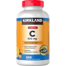 Kirkland Жевательная Витамина С 500мг, 500 таблеток