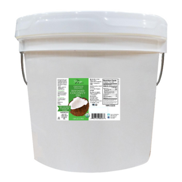 Tresomega Nutrition Organic Refined Coconut Oil Pail, 128 oz.