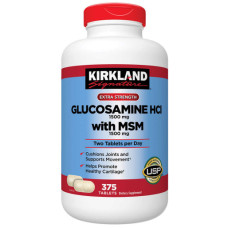 Kirkland Signature Глюкозамин с МСМ, 375 таблеток.
