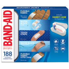 Пластырь BAND-AID, набор разных видов, 188 штук с чехлом