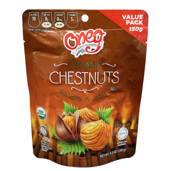 Oneg Organic Chestnut Roasted and Peeled Chestnuts, 5.3 oz.