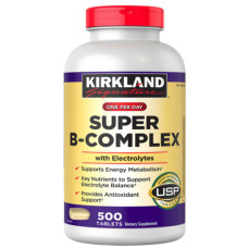 Kirkland Signature Супер В-комплекс с электролитами, 500 таблеток