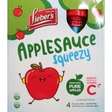 Lieber's Sweetened Apple Sauce Pouches, 3.15 oz - зручний та смачний варіант на кожен день! (українською)