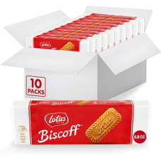 Карамельні печива Lotus Biscoff Biscuit Caramelized Cookies Original, 8.8 унцій (Упаковка з 10)