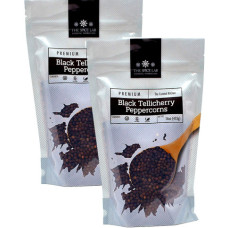 Whole Black Tellicherry Peppercorns, 16 oz (Pack of 2)