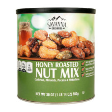 Savanna Orchards изысканный медово-обжаренный ореховый микс с фисташками, 30 унции