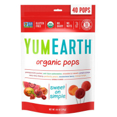 Смачні органічні льодяники Yummy Earth різних фруктових смаків, 8,5 унцій (2 упаковки)