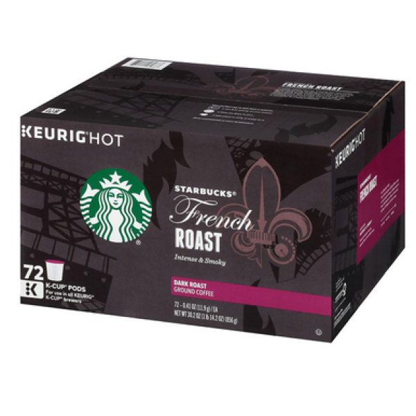 Зерновой кофе Starbucks French Roast Coffee K-Cups (72 шт.)