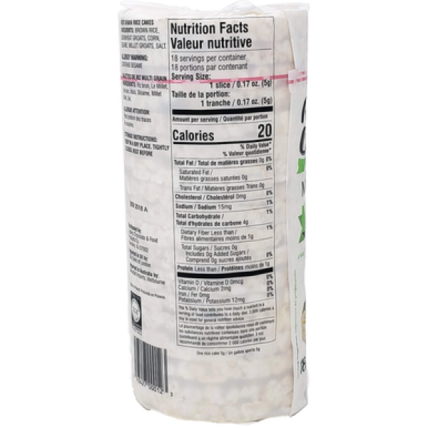 Лепешки рисовые Lieber's Multigrain Thin Rice Cakes, 3.1 oz. (3 шт)