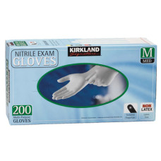 Kirkland Signature Перчатки многоразовые медицинские нитриловые без латекса, размер M, 200 шт.