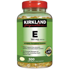 Вітамін Е Kirkland Signature, 180 мг, 500 капсул
