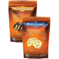Смакуйте Drizzilicious Birthday Cake & S'mores Mix Rice Cake Snacks Variety Pack, 4 oz (2 Pack)